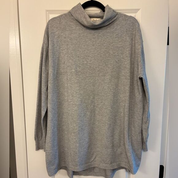 JOH CASHMERE Sarah Sweater Heather Gray Women’s Size Large - Picture 3 of 8